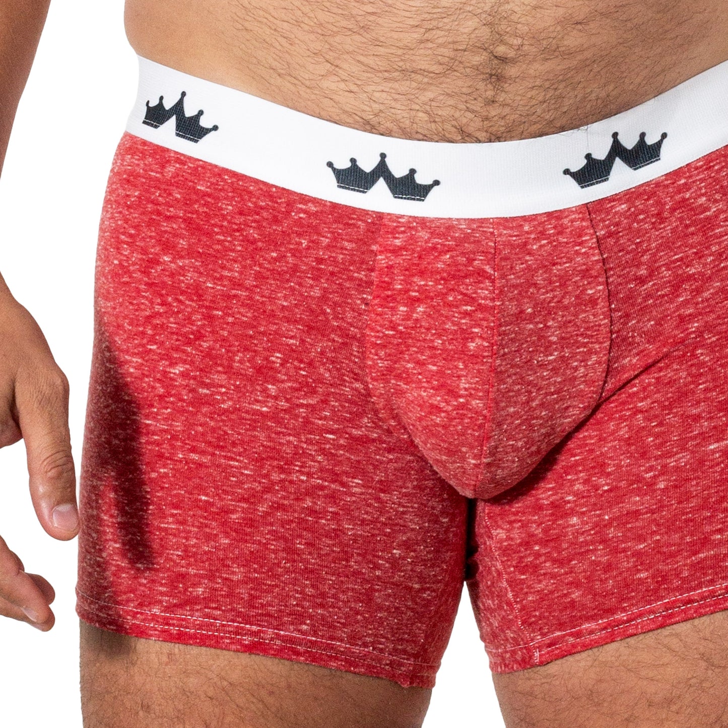 BS0059 Boxer Simple rojo jaspe Comfort
