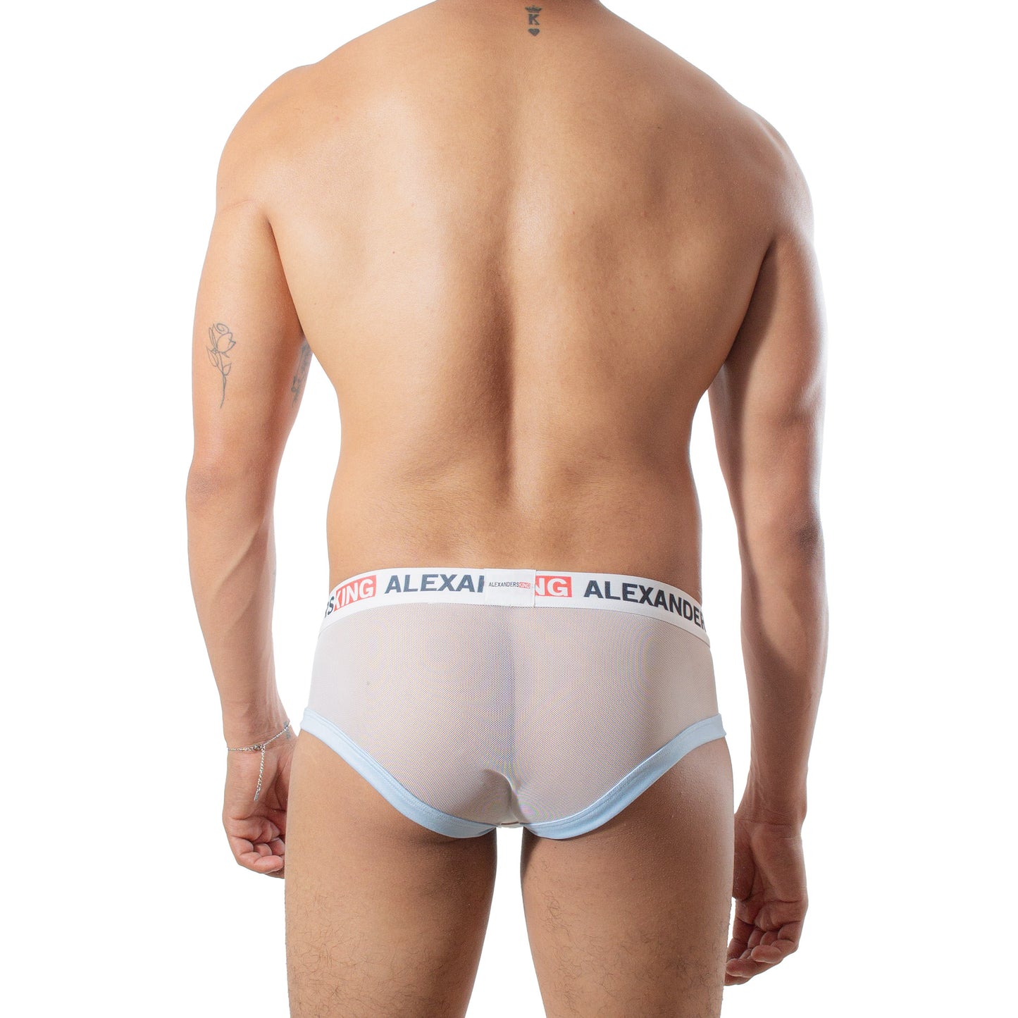 BT0046 Boxer Trunk Armonía y Paz mesh blanco concha Azul skinit