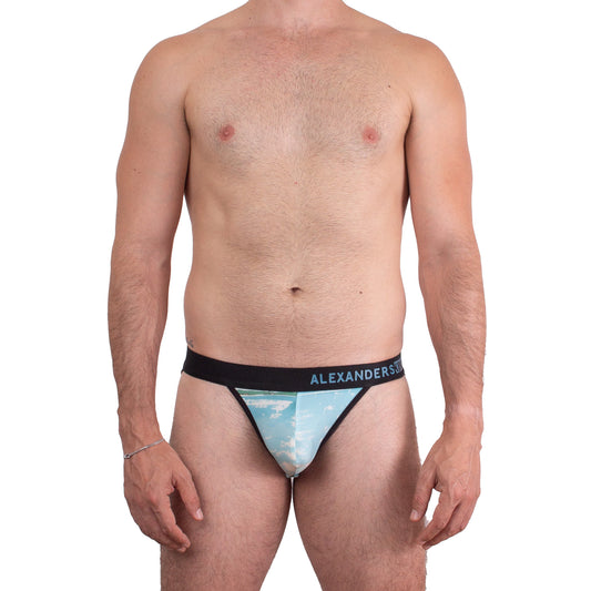 SB0090 Brief bikini estampado Progreso Arena y viento