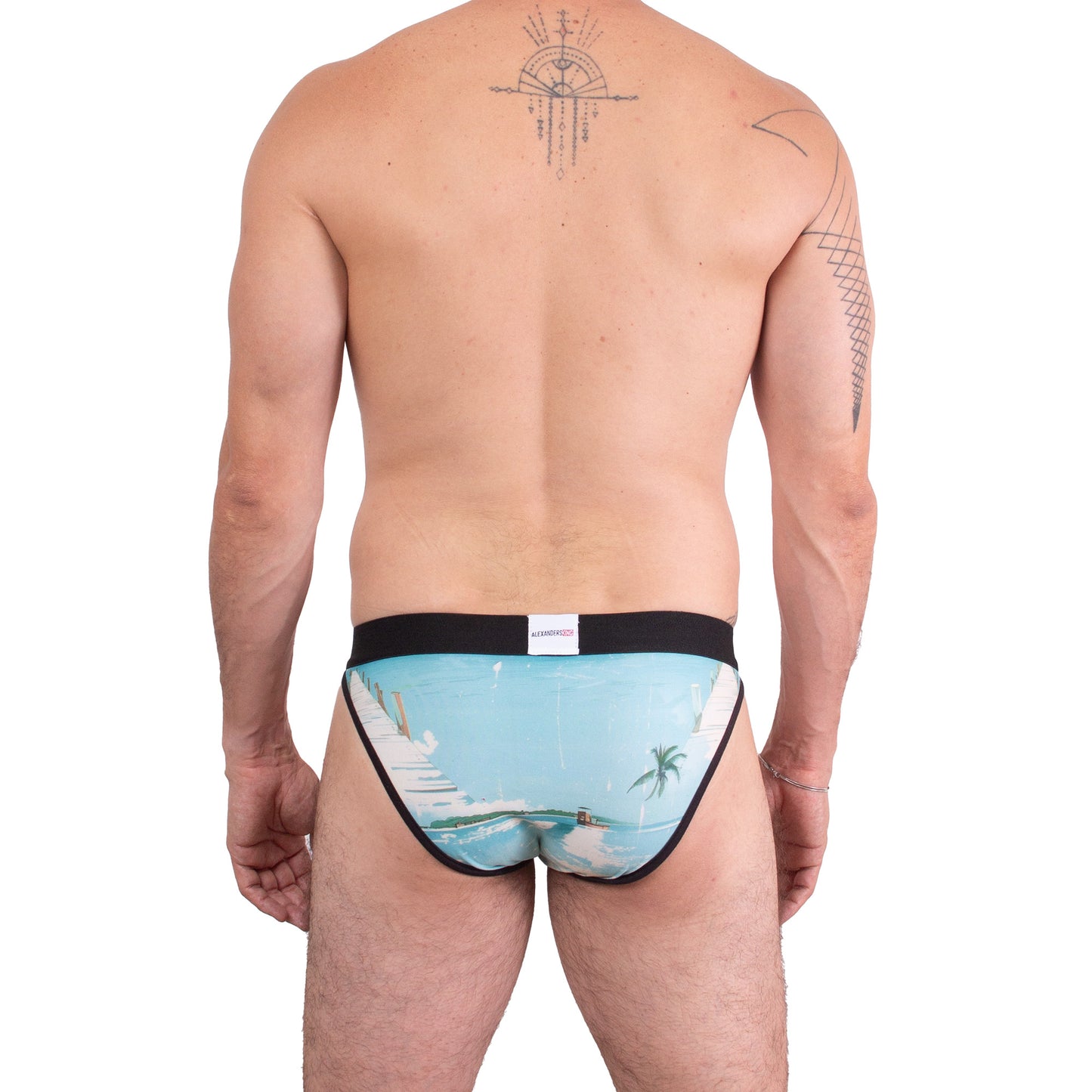 SB0090 Brief bikini estampado Progreso Arena y viento