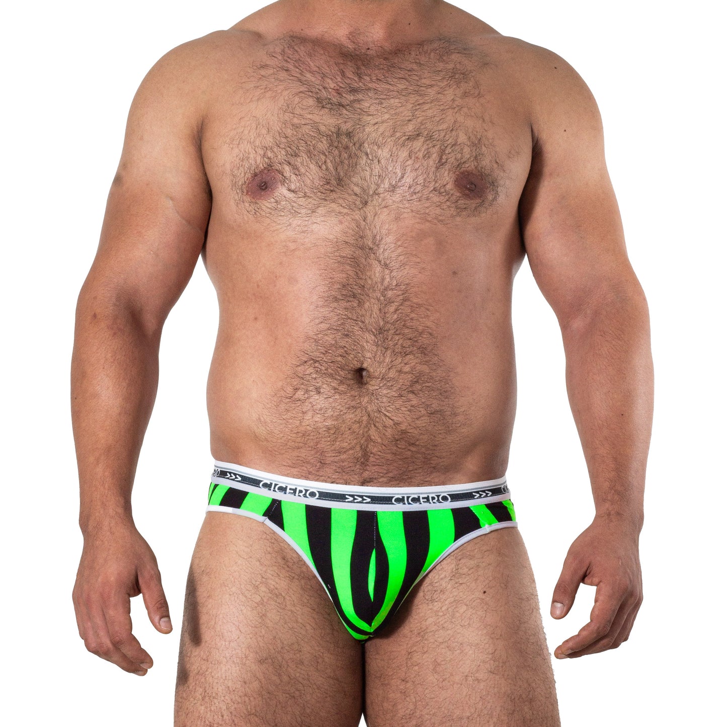 SF0010 Slip rayas negro con verde neon skinit resorte cícero