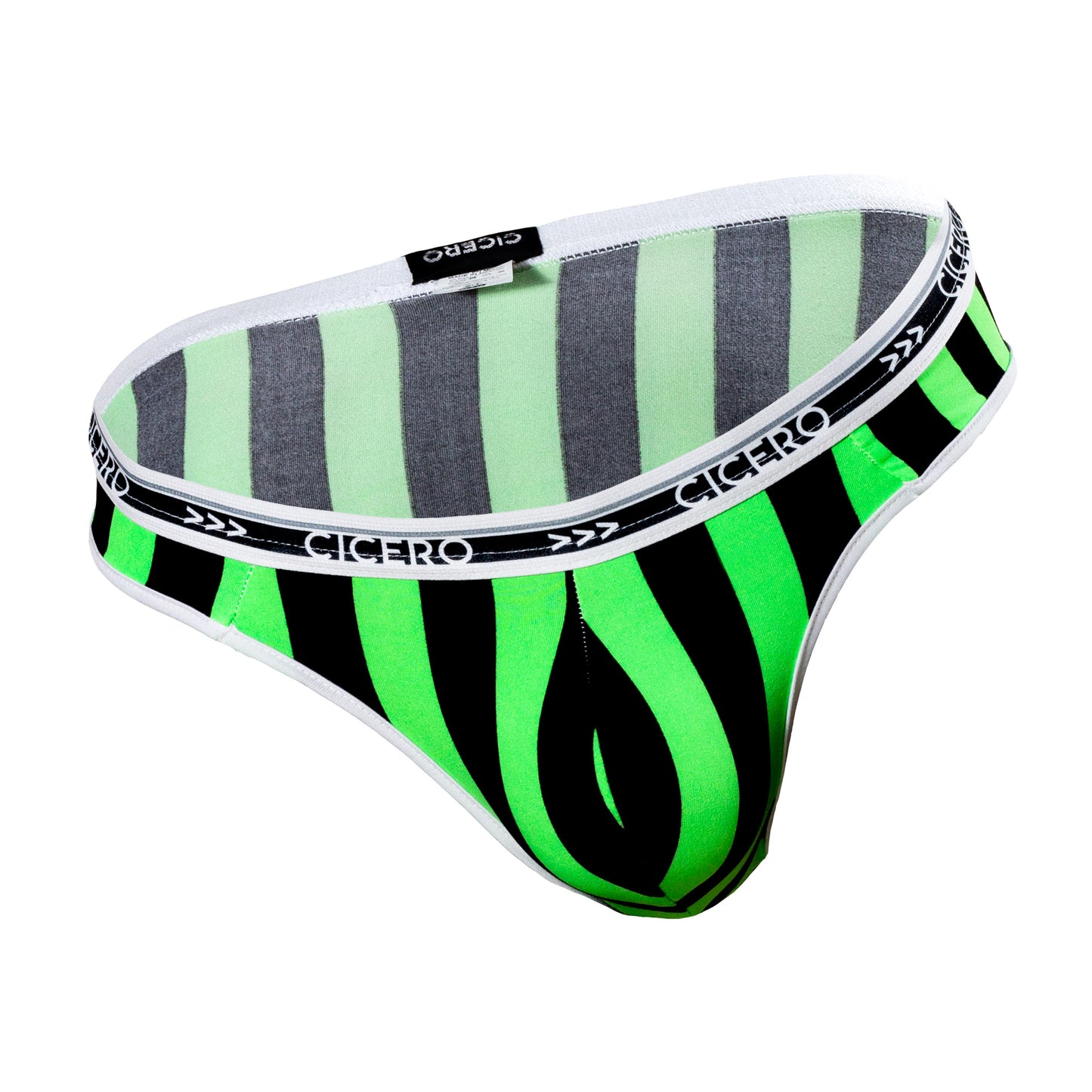 SF0010 Slip rayas negro con verde neon skinit resorte cícero