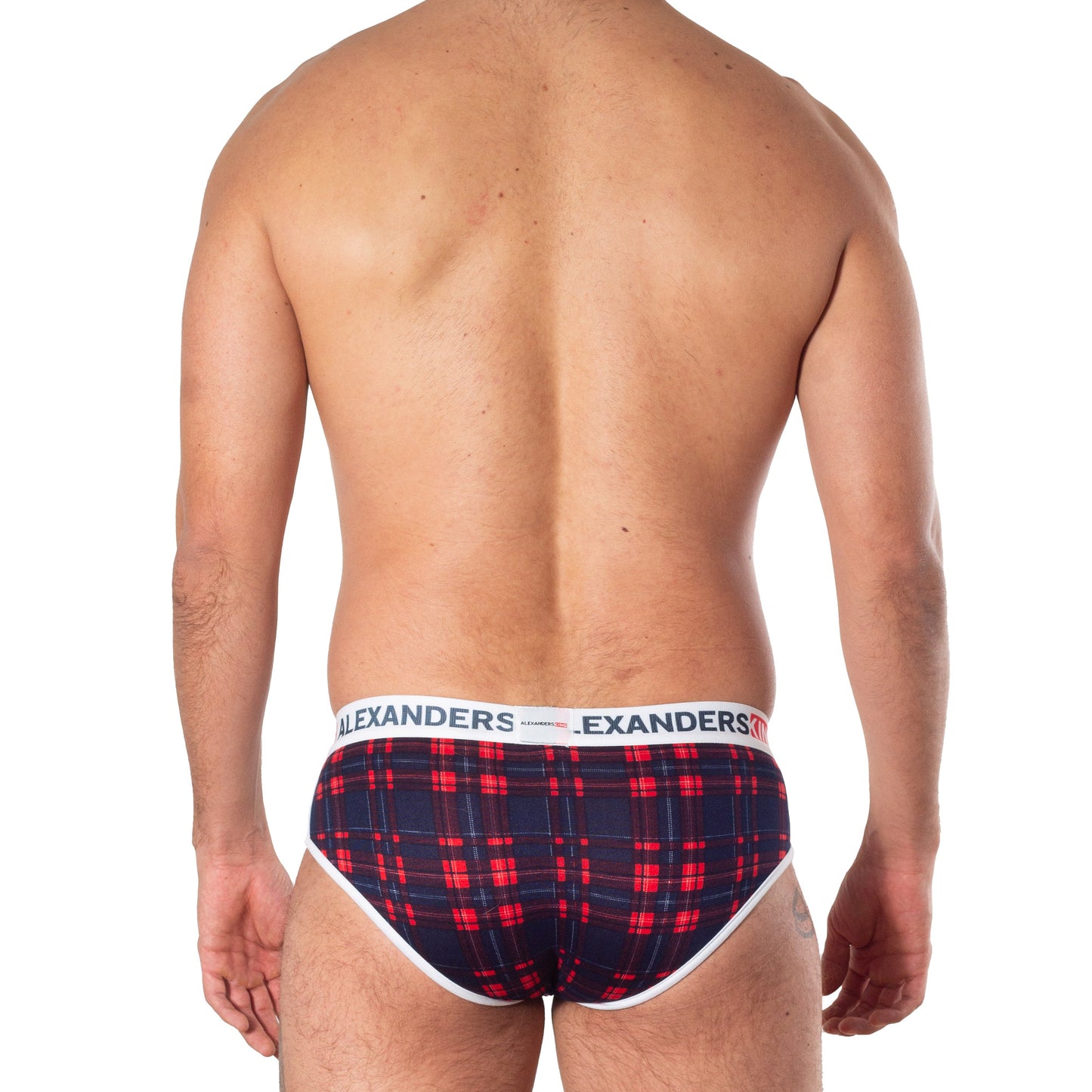 TP0341 Brief Cuadros rojo con azul marino Skinit Alexanders King