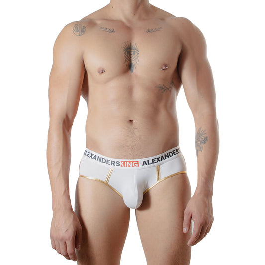 TP0412 White Christmas Blanco skinint con bies dorado