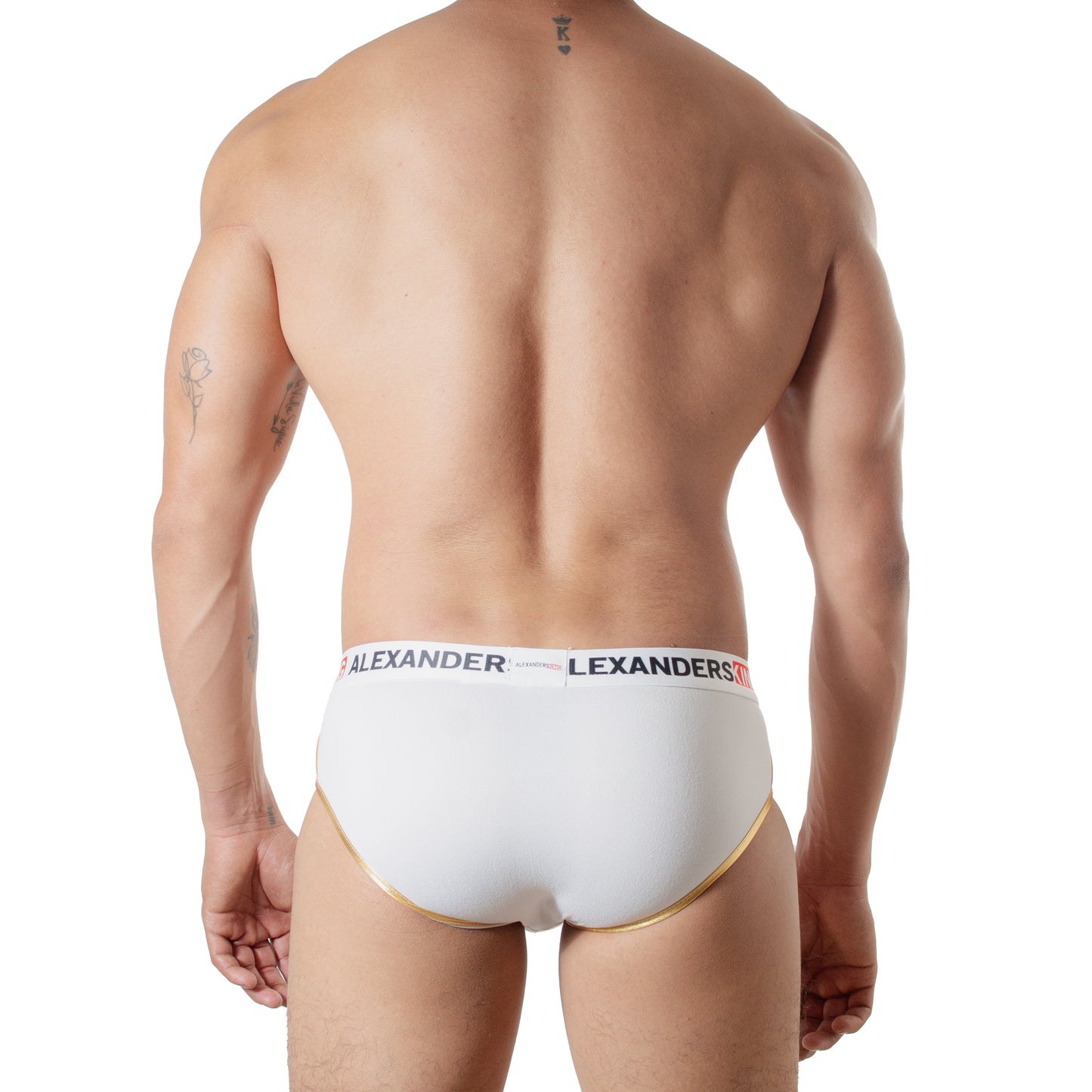 TP0412 White Christmas Blanco skinint con bies dorado