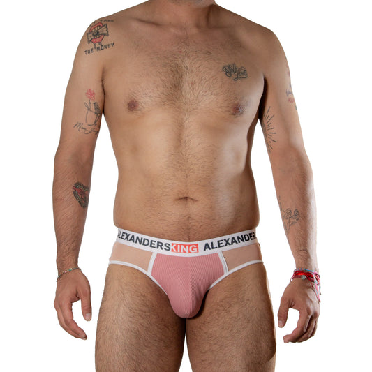 TP0419 brief mesh nude concha nude bies blanco