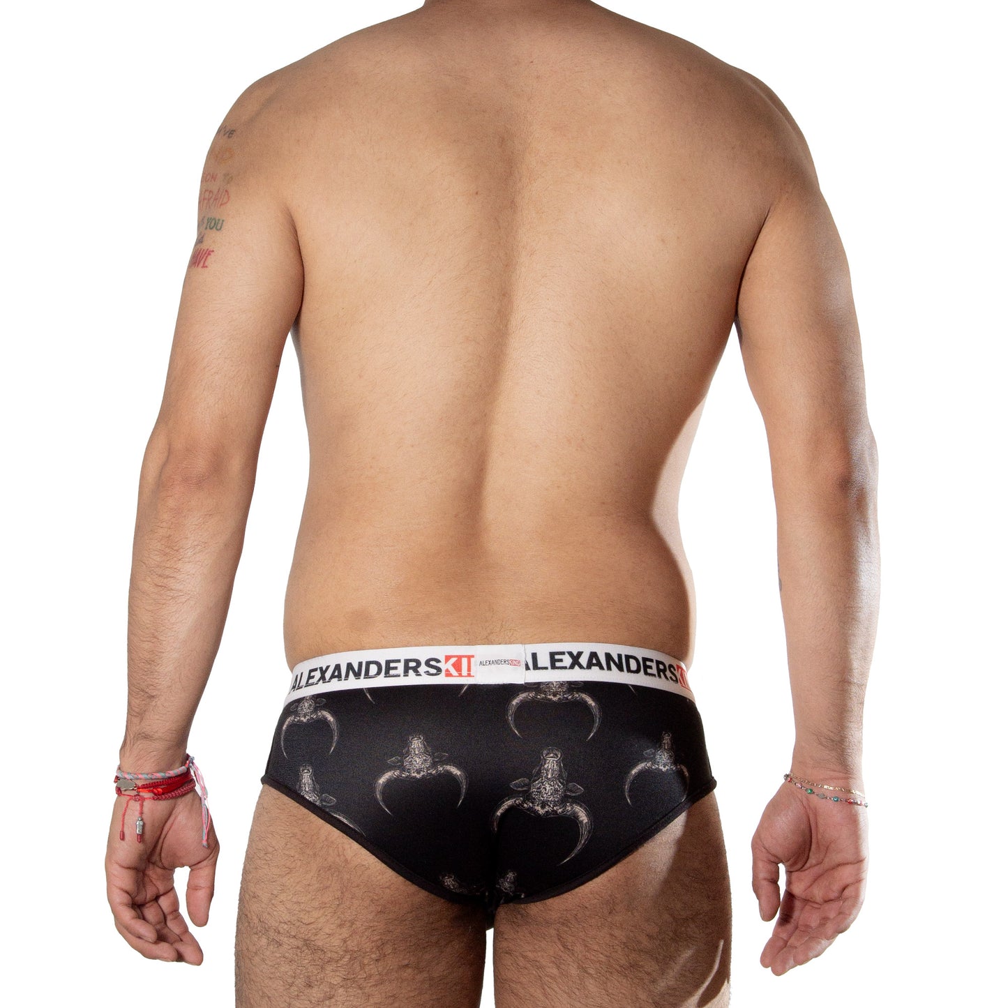 TP0423 brief Ranchero Indomable cuernos concha café skinit