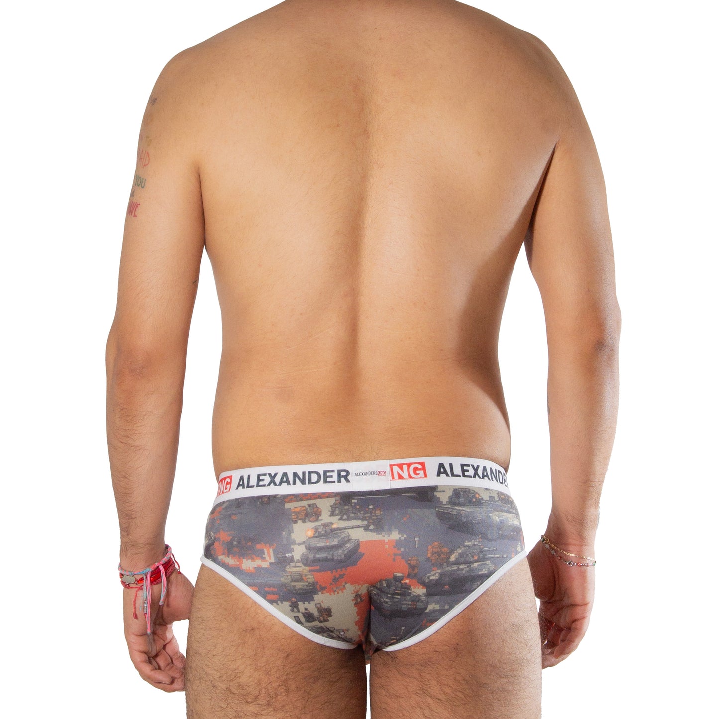 TP0432 brief Nivel 1 estampado de tanques fondo gris skinit