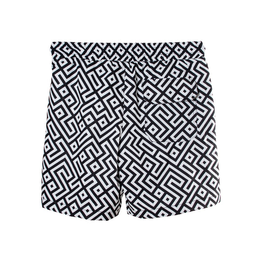 TS0021 Short Twist Tulum figuras geometricas negro y blanco