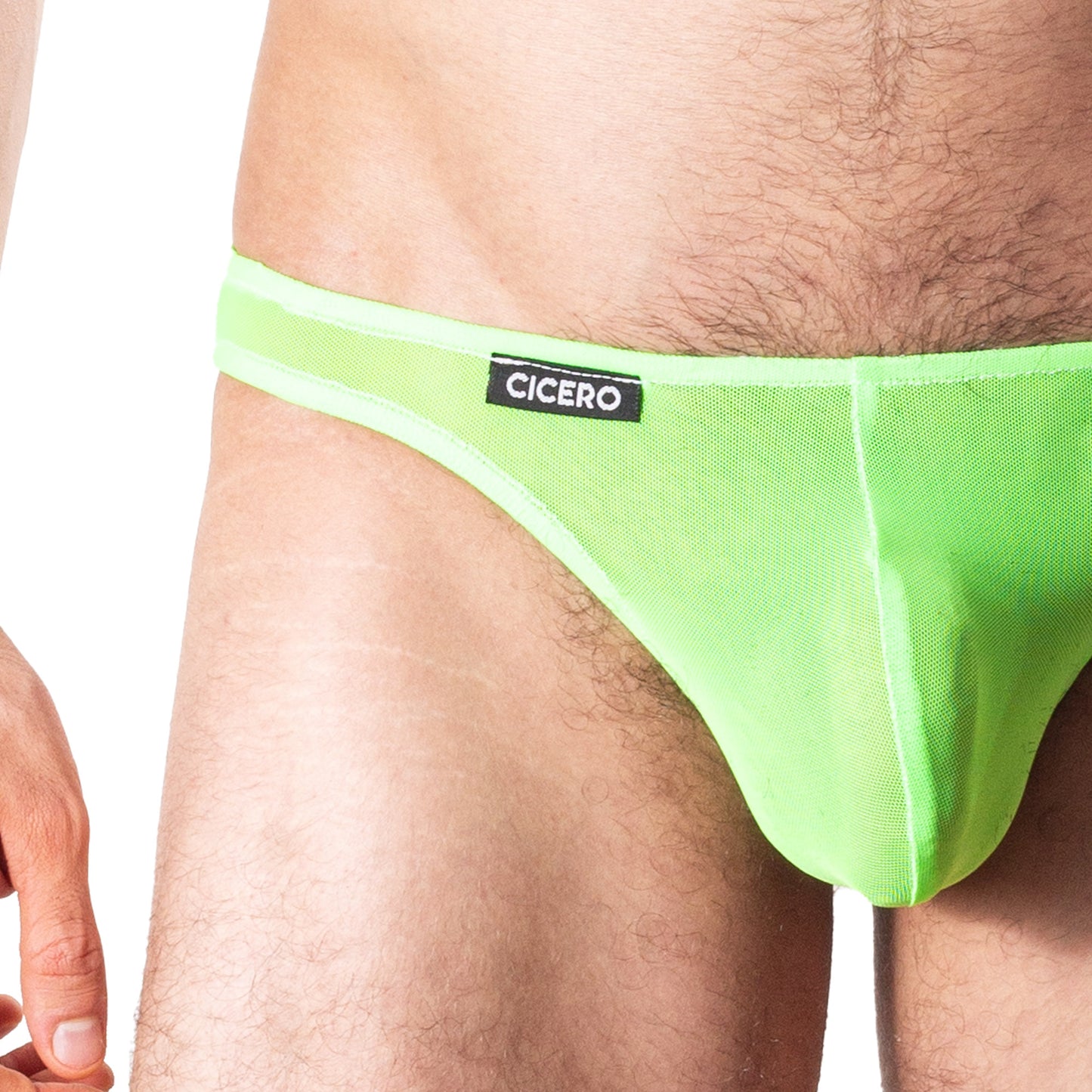 TX0033 Tanga verde neon mesh