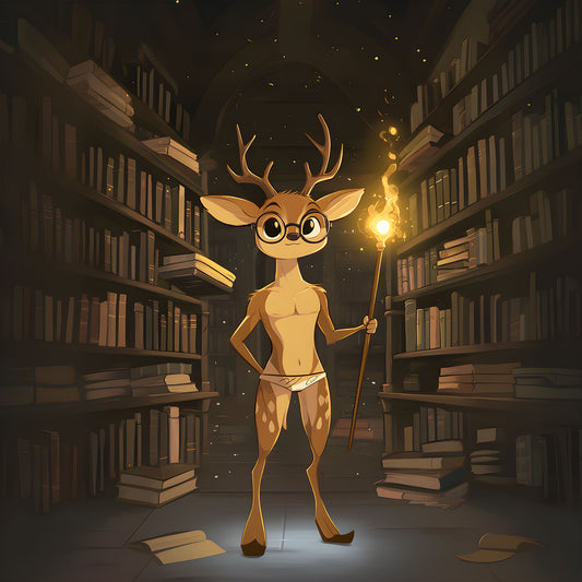 tp0404 Brief Mystic Antler estampado de venado furroween skinint