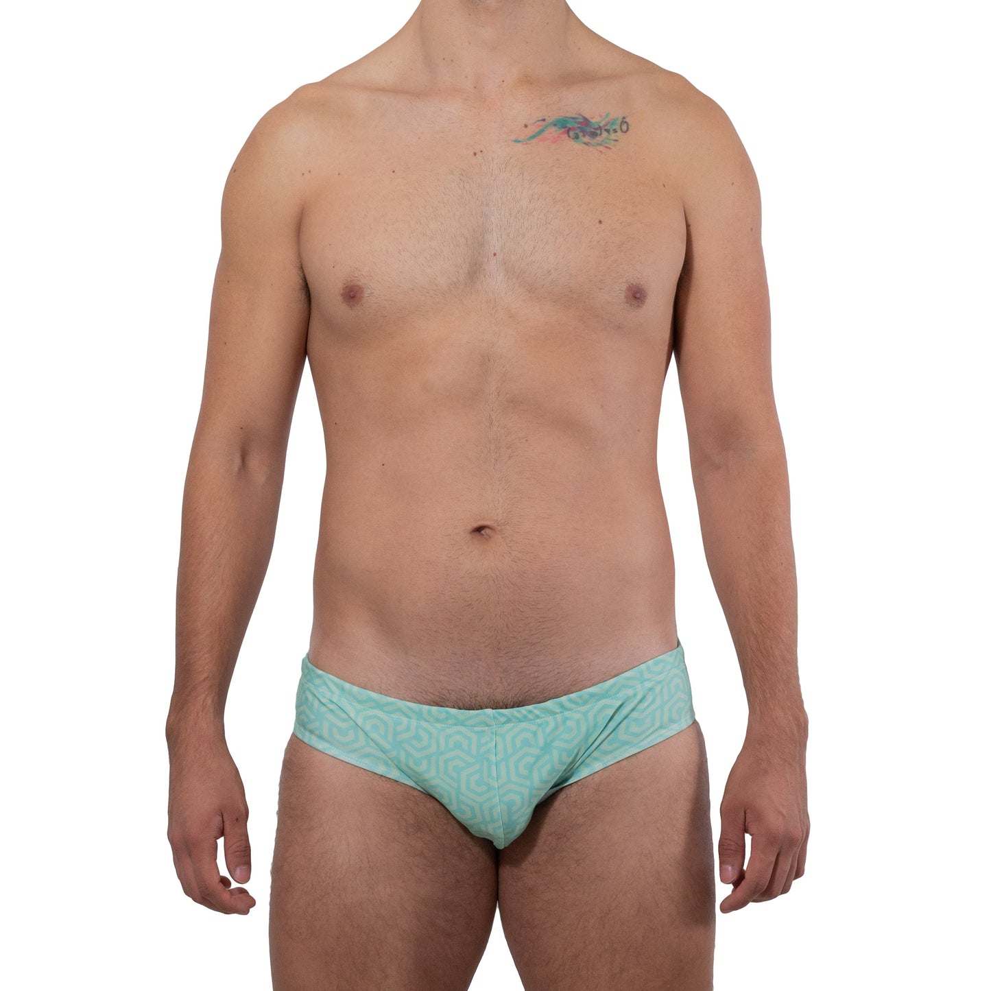 AC0012 Selva Maya Swimsuit Brief Green print