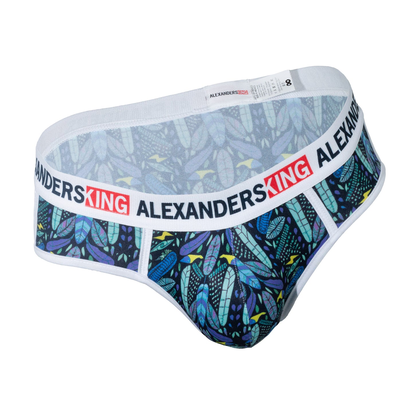 TP0305 Brief Ahau Tulum Blue Feather Figures Sublimated Skinit