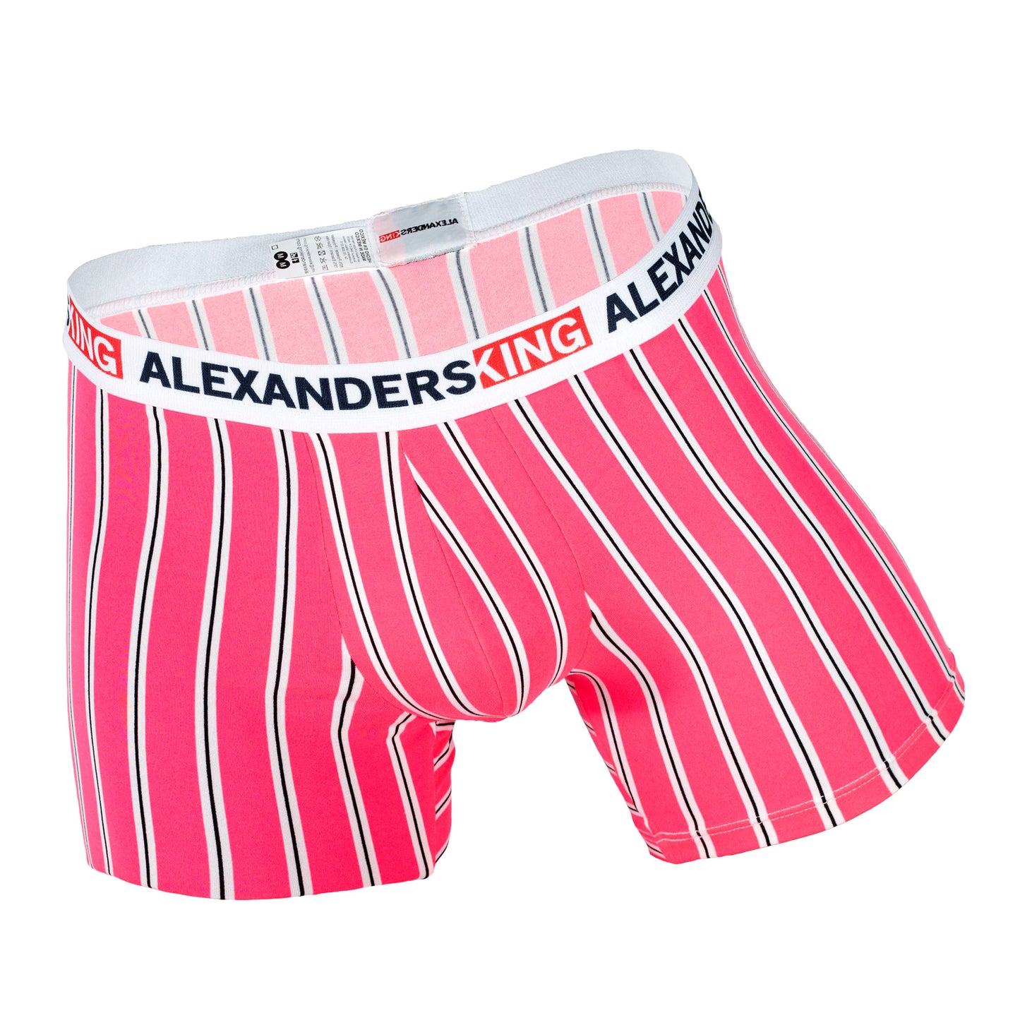 BS0027 Boxer Simple Bonet Pink Striped White Black SkinIt