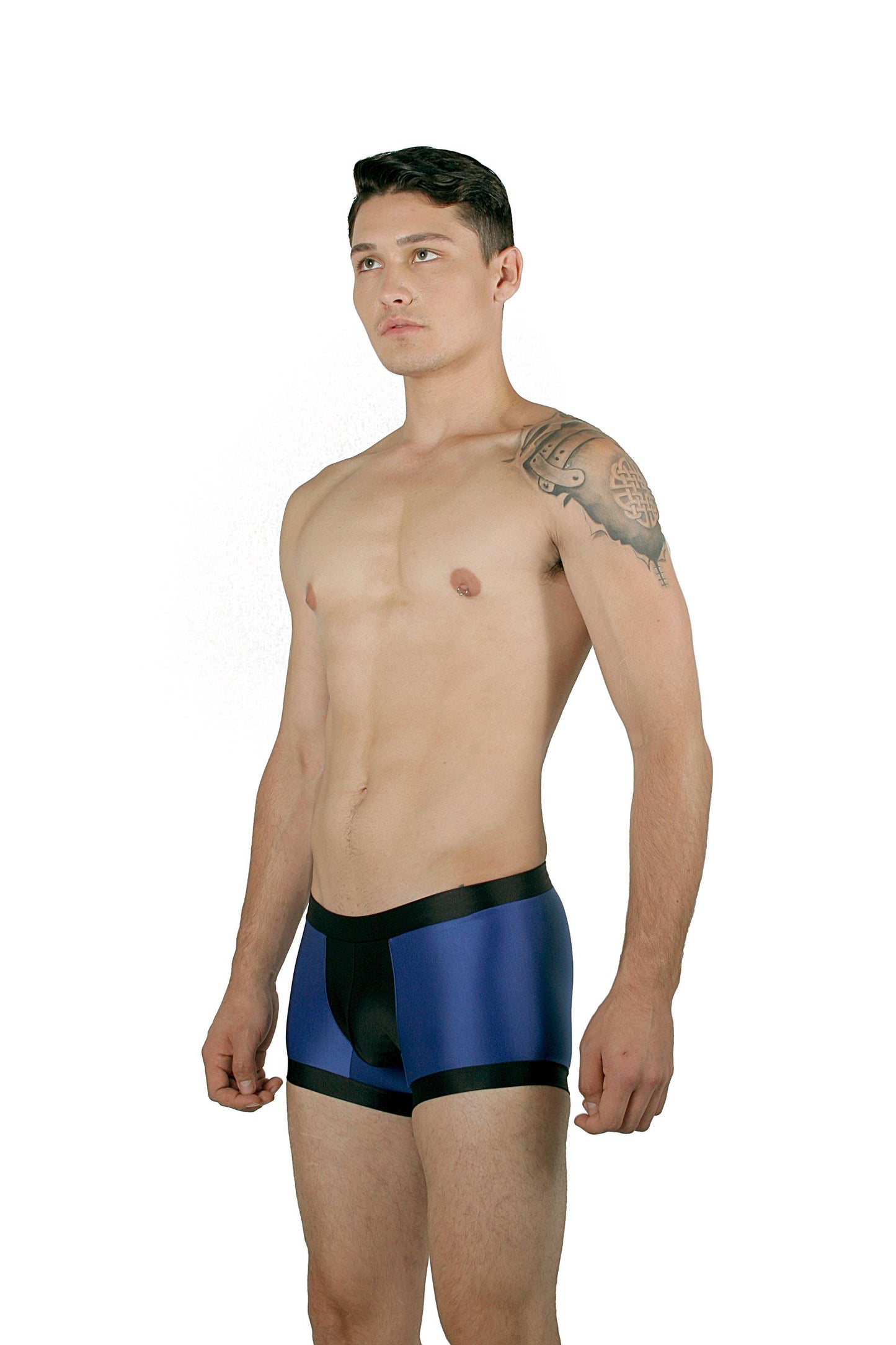 CA0004 - Traje de Baño Short Azul Rey/Negro - AlexandersKing Underwear