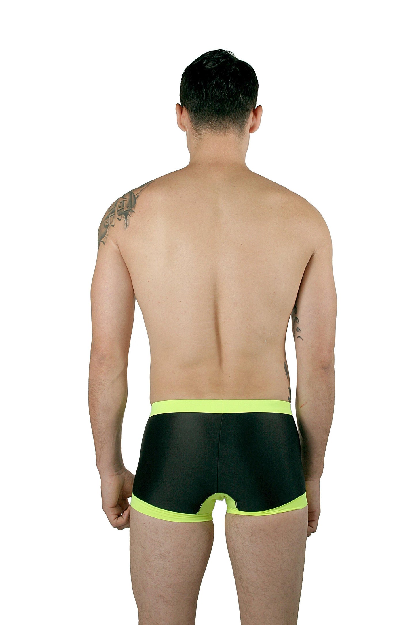 CA0005 - Traje de Baño Short Negro/Neón - AlexandersKing Underwear