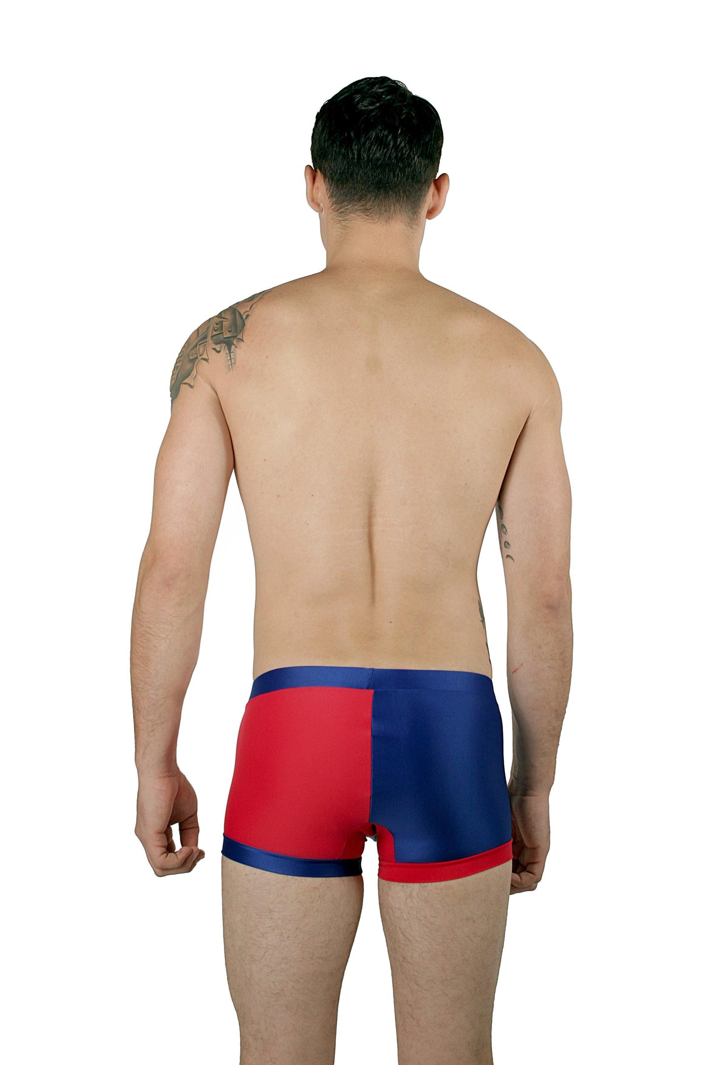 CA0006 - Traje de Baño Short Azul Rey/Rojo - AlexandersKing Underwear