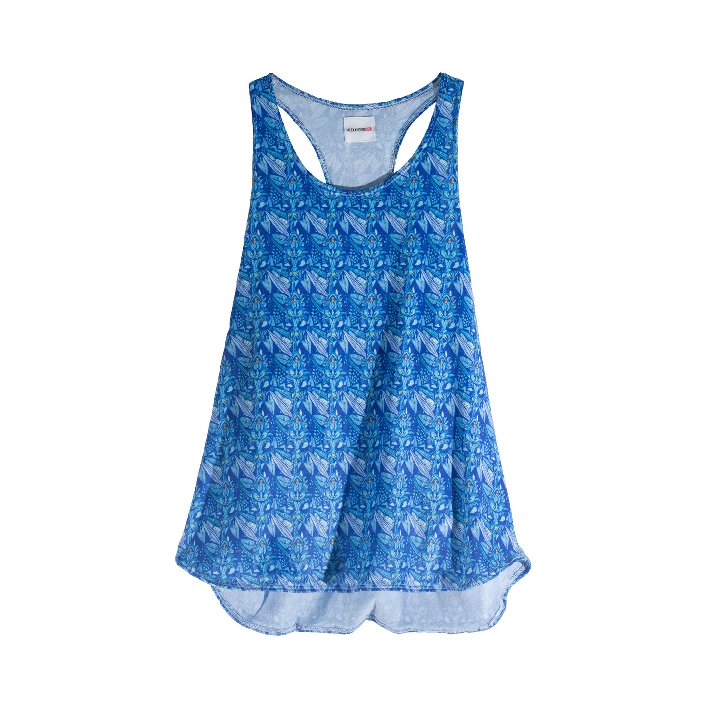 TT0009 Tank Top Ahau Cuzama Sublimated Blue Leaf Figure Prints skinit