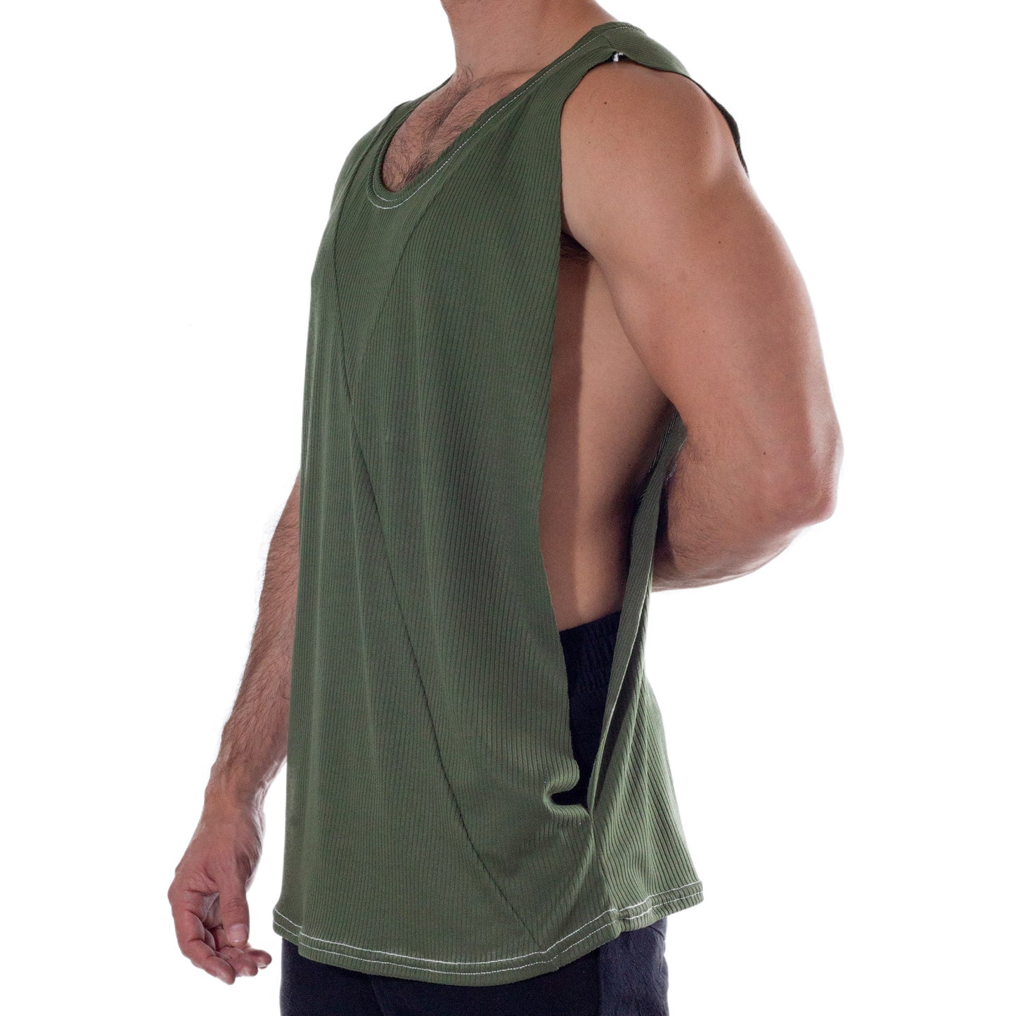 LS0002 LongSleeve Army Green Loose Sport T-Shirt skinit