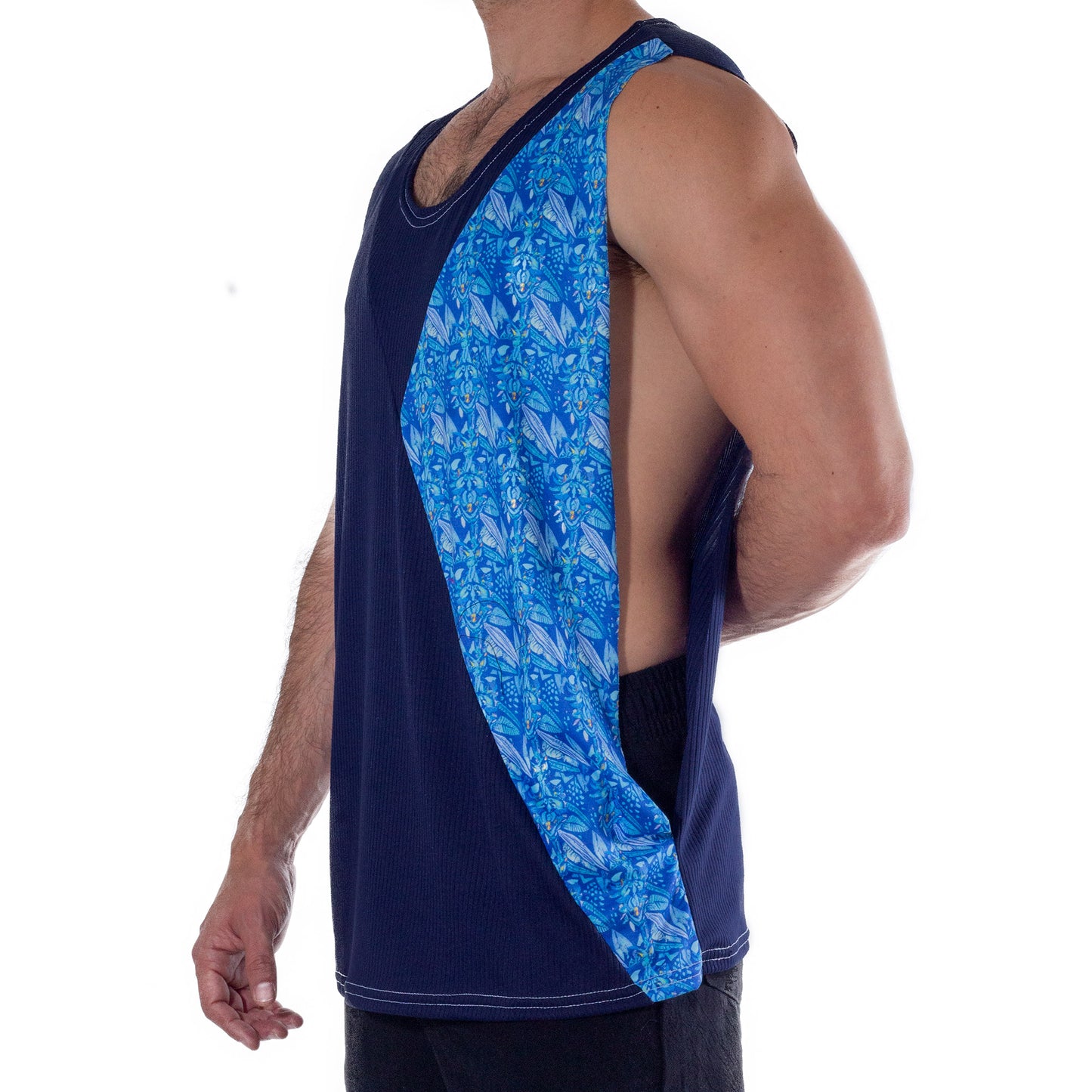 LS0003 LongSleeve Navy Sport T-Shirt Cuzama Print skinit