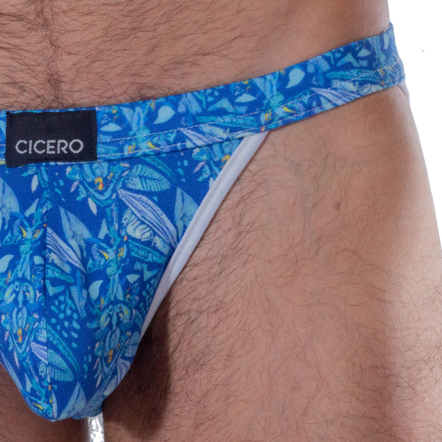 SB0023 Brief Bikini Ahau Cuzama blue print figures sublimated skinit