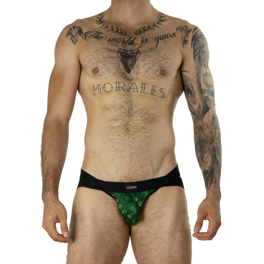 SD0018 – All Seeing Eye Jockstrap Green Unwet Print