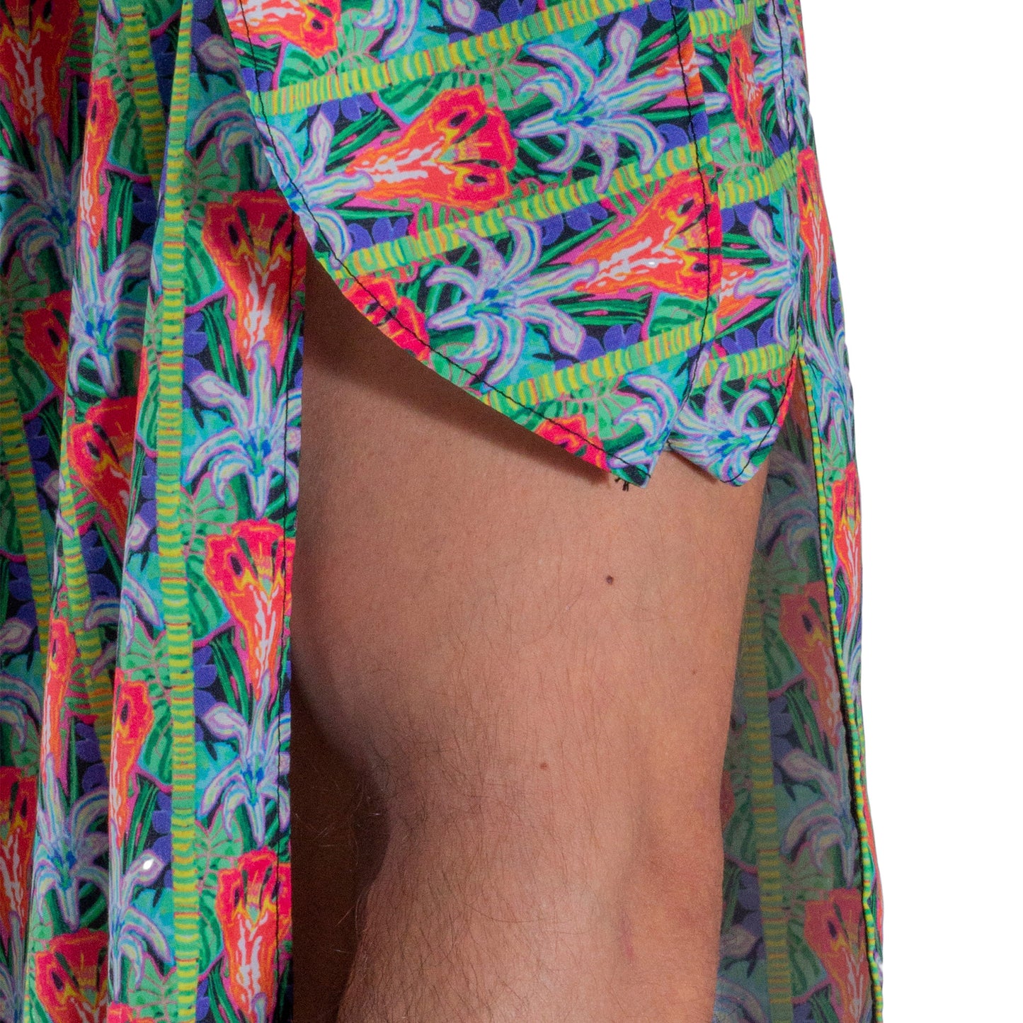 TM0001 Poncho style Tematl Loltun printed with flower figures on sublimated fabric skinit