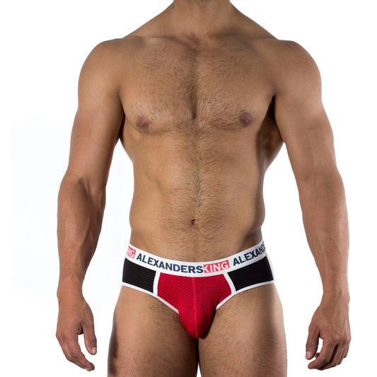 TP0025 Brief Black and Red Unwet Alexanders King
