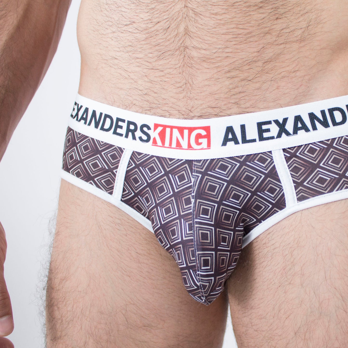 TP0178 Brief Wiwen Checkered Print Black with Gray Skinit Alexanders King