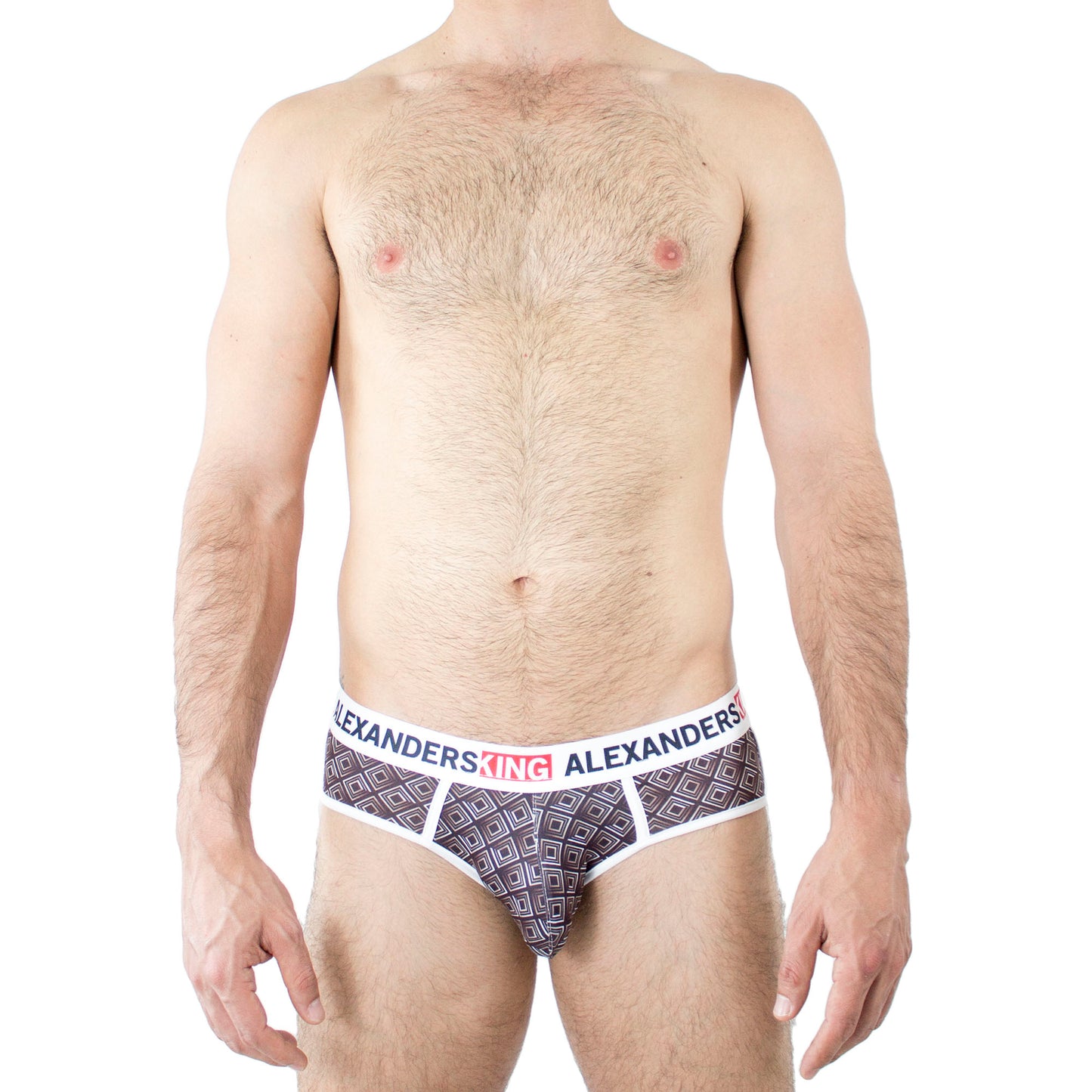 TP0178 Brief Wiwen Checkered Print Black with Gray Skinit Alexanders King
