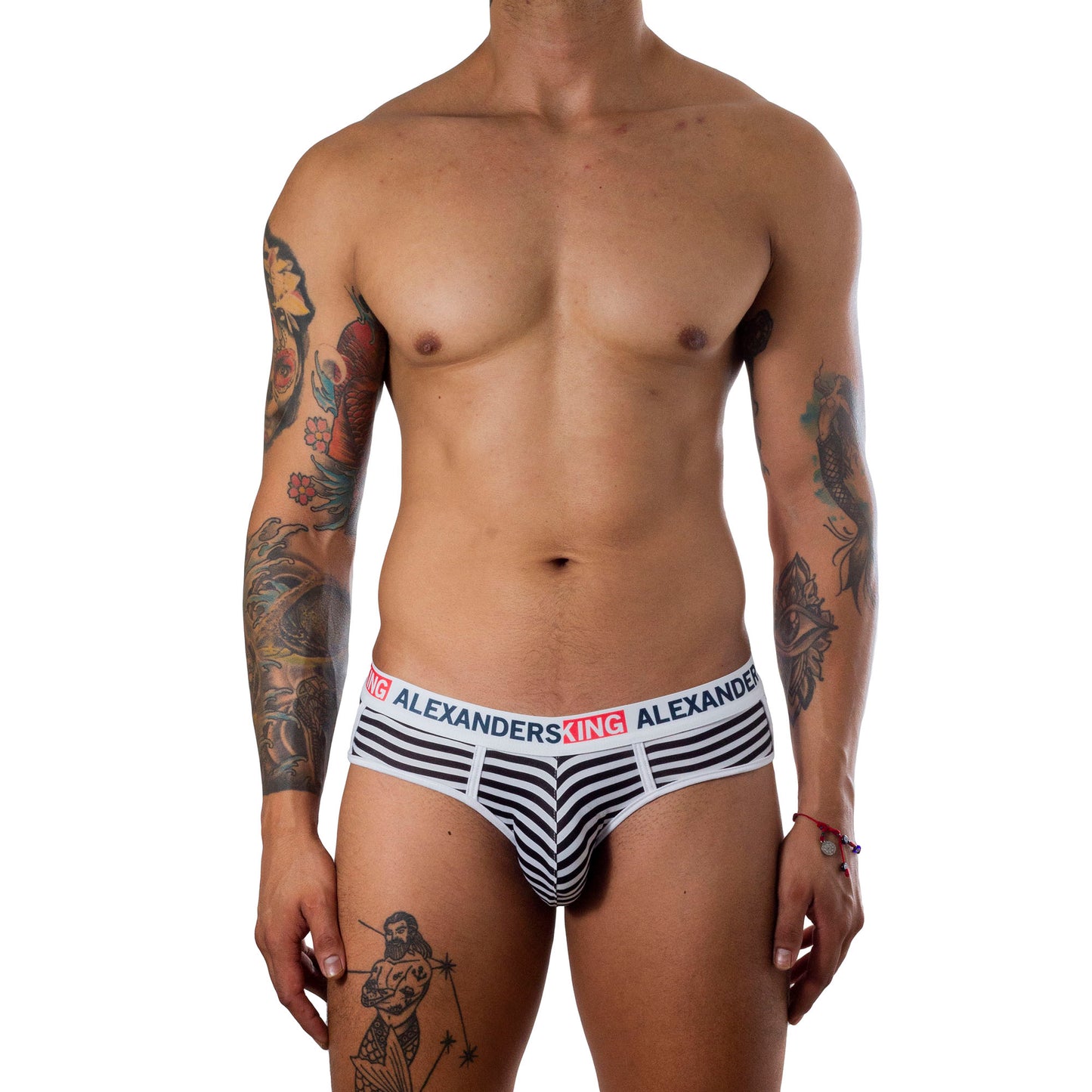 TP0284 Brief Trusa black white stripes SkinIt AlexandersKing