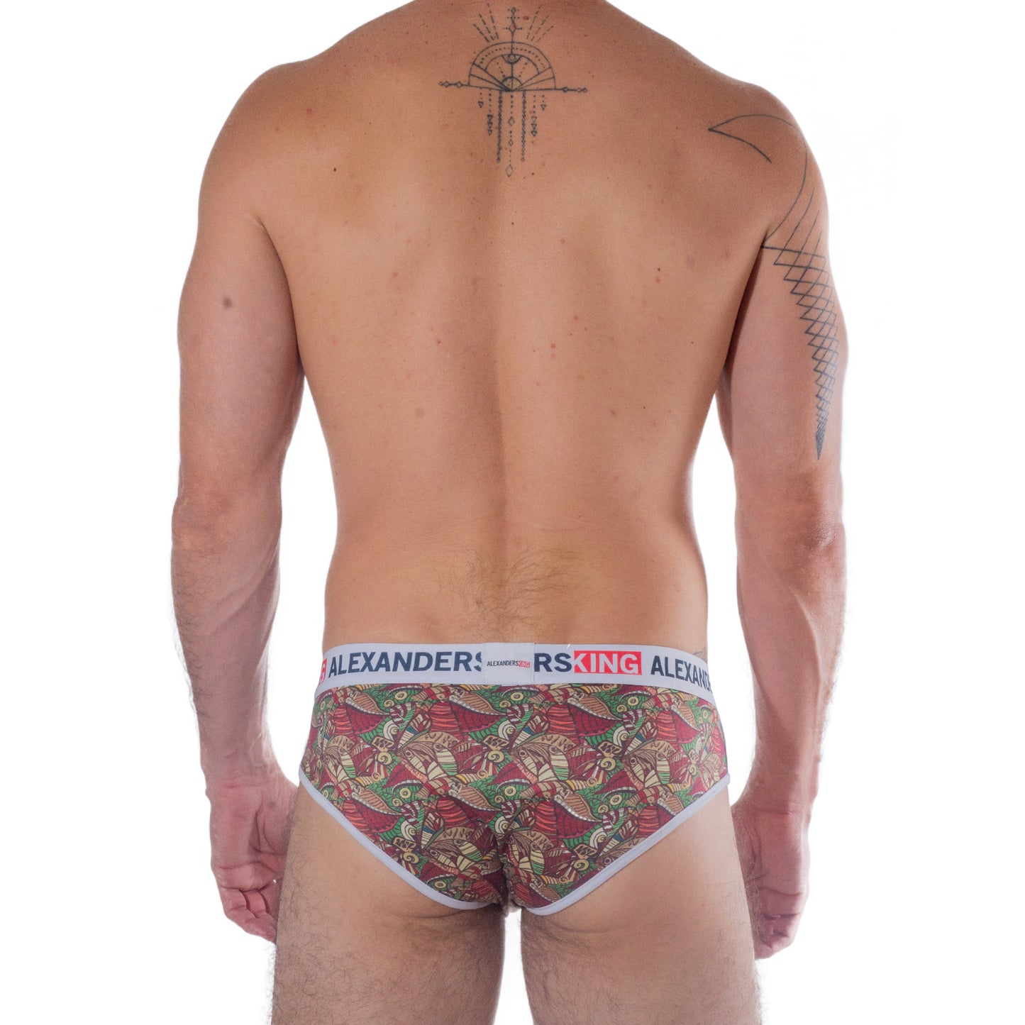 TP0298 Brief Ahau Sabbache Sublimated Leaves Brown skinit