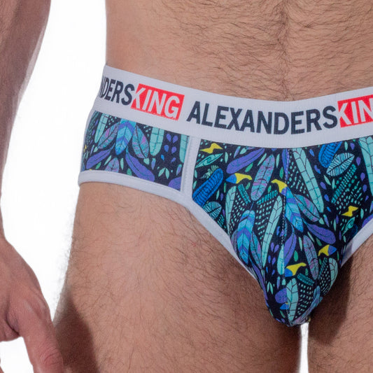 TP0305 Brief Ahau Tulum figuras de plumas azules sublimado skinit