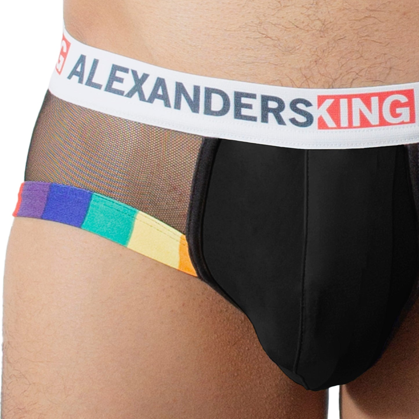 BT0049 Boxer Trunk PROUD mesh negro concha Arcoiris skinit