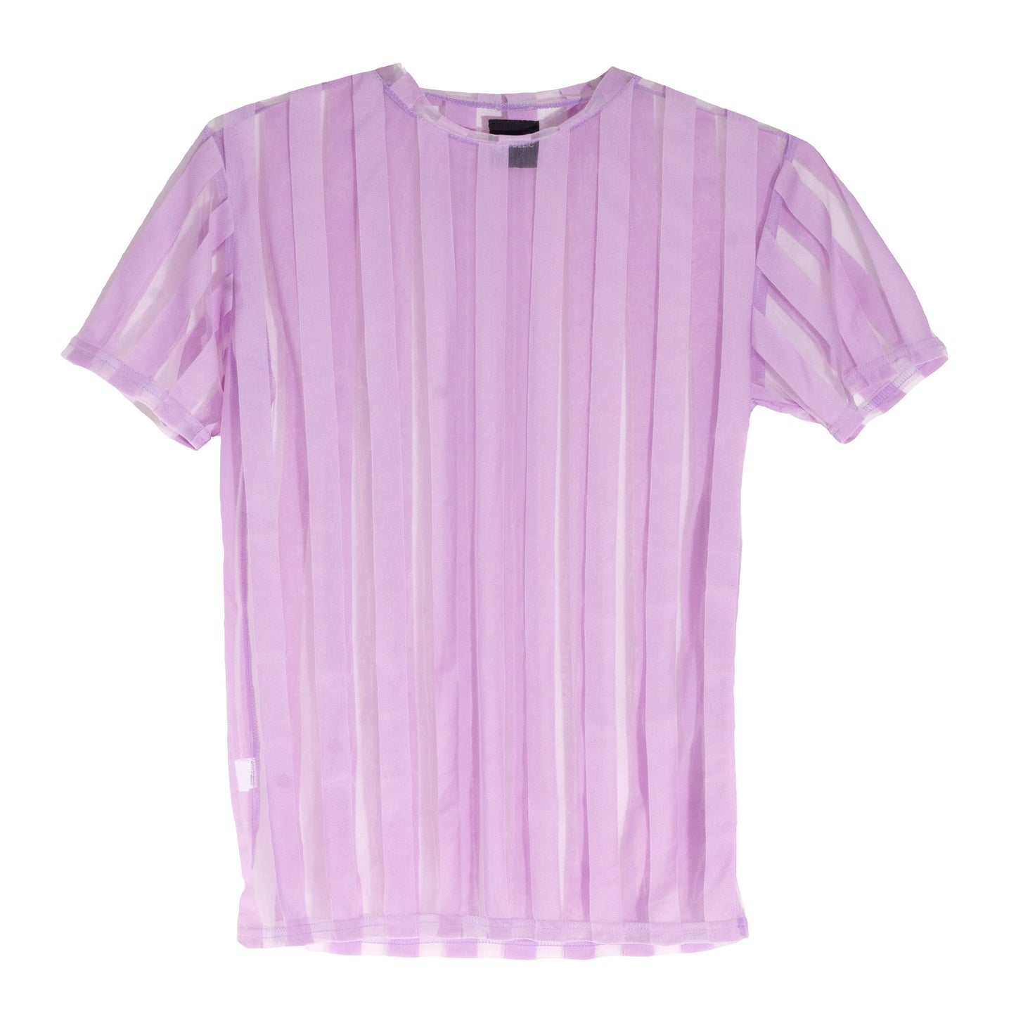 PY0003 Playera Transparencia rayas Lila