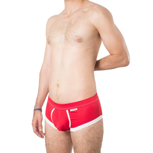 PT0003- Boxer Trunk Chroma Rojo/Blanco Skinit - AlexandersKing Underwear
