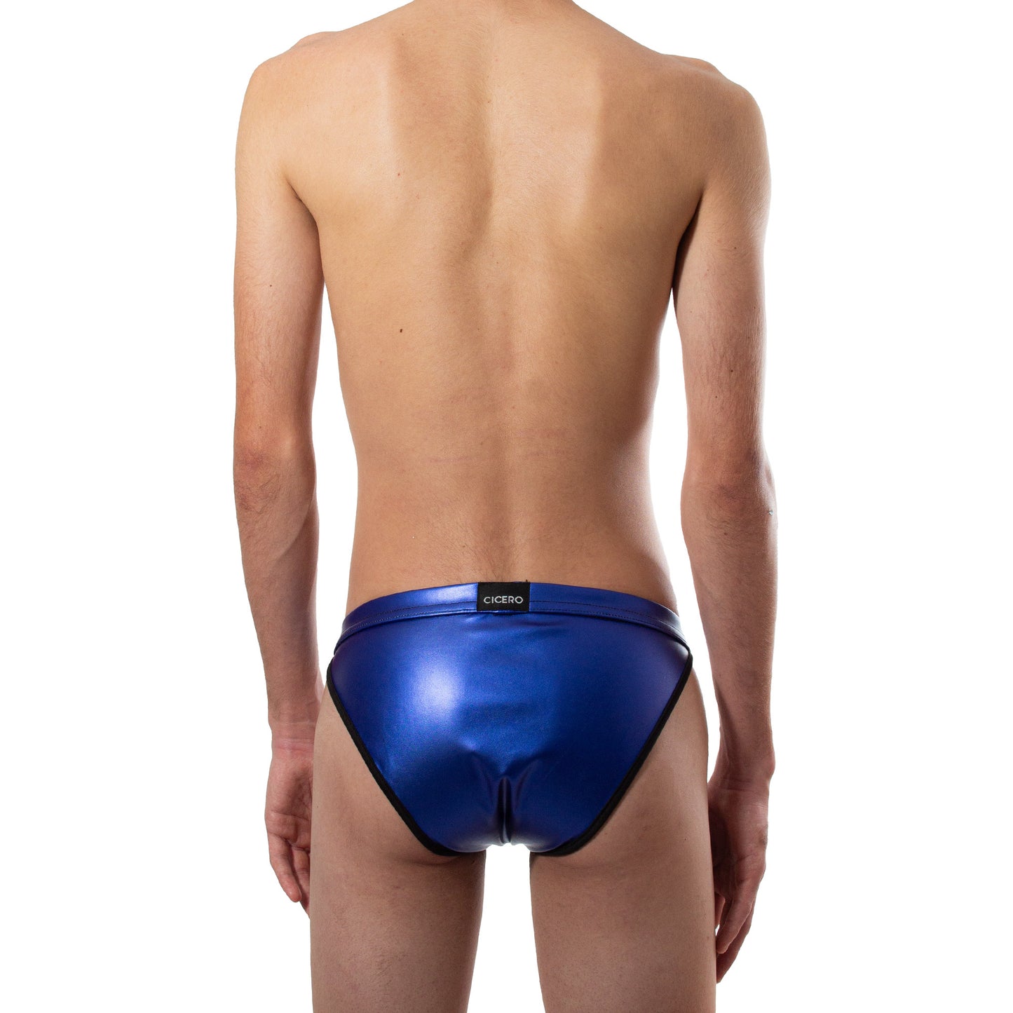 SB0080 Brief Vinyl Desire Bikini vinipiel Azul