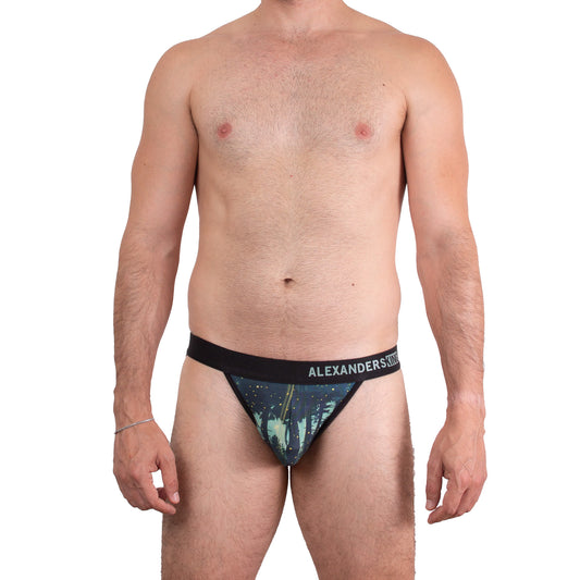 SB0091 Brief bikini estampado Luciernagas Noche Viva