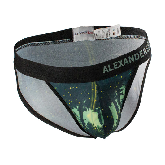 SB0091 Brief bikini estampado Luciernagas Noche Viva