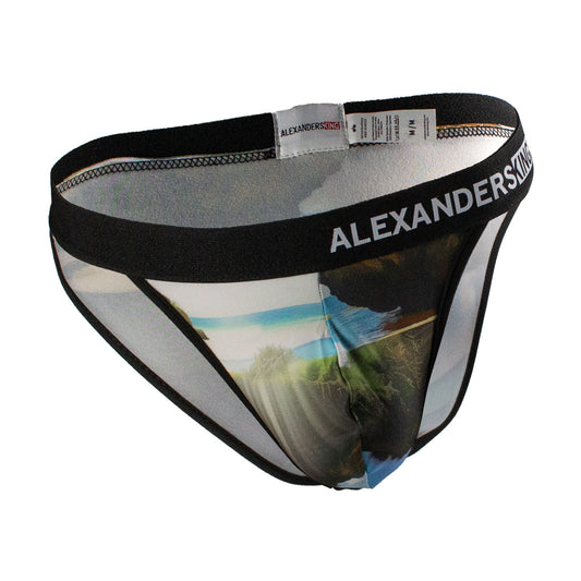 SB0092 Brief bikini estampado Islas Marietas Agua que respira