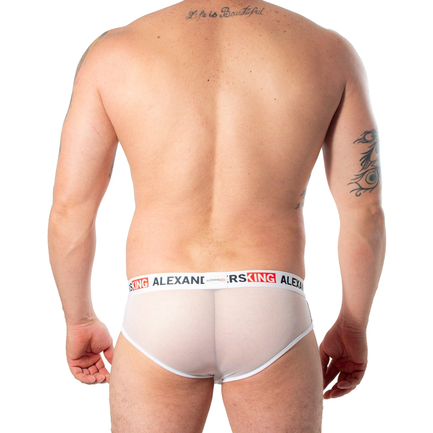 TP0390 Brief Transparencia total mesh blanco alexanders king