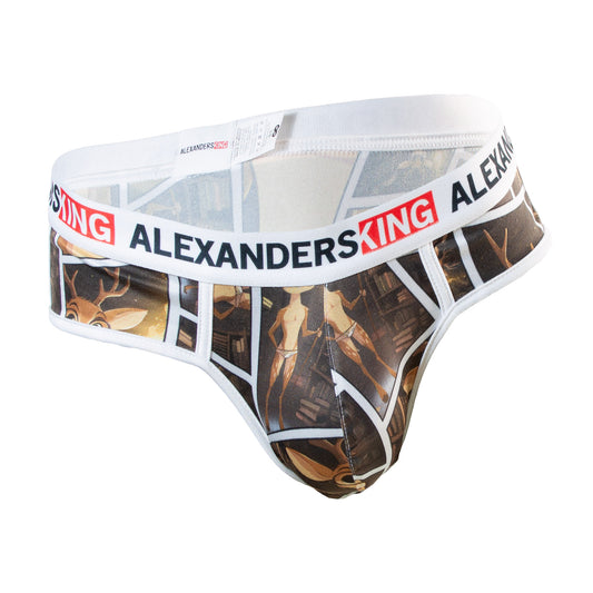 tp0404 Brief Mystic Antler estampado de venado furroween skinint