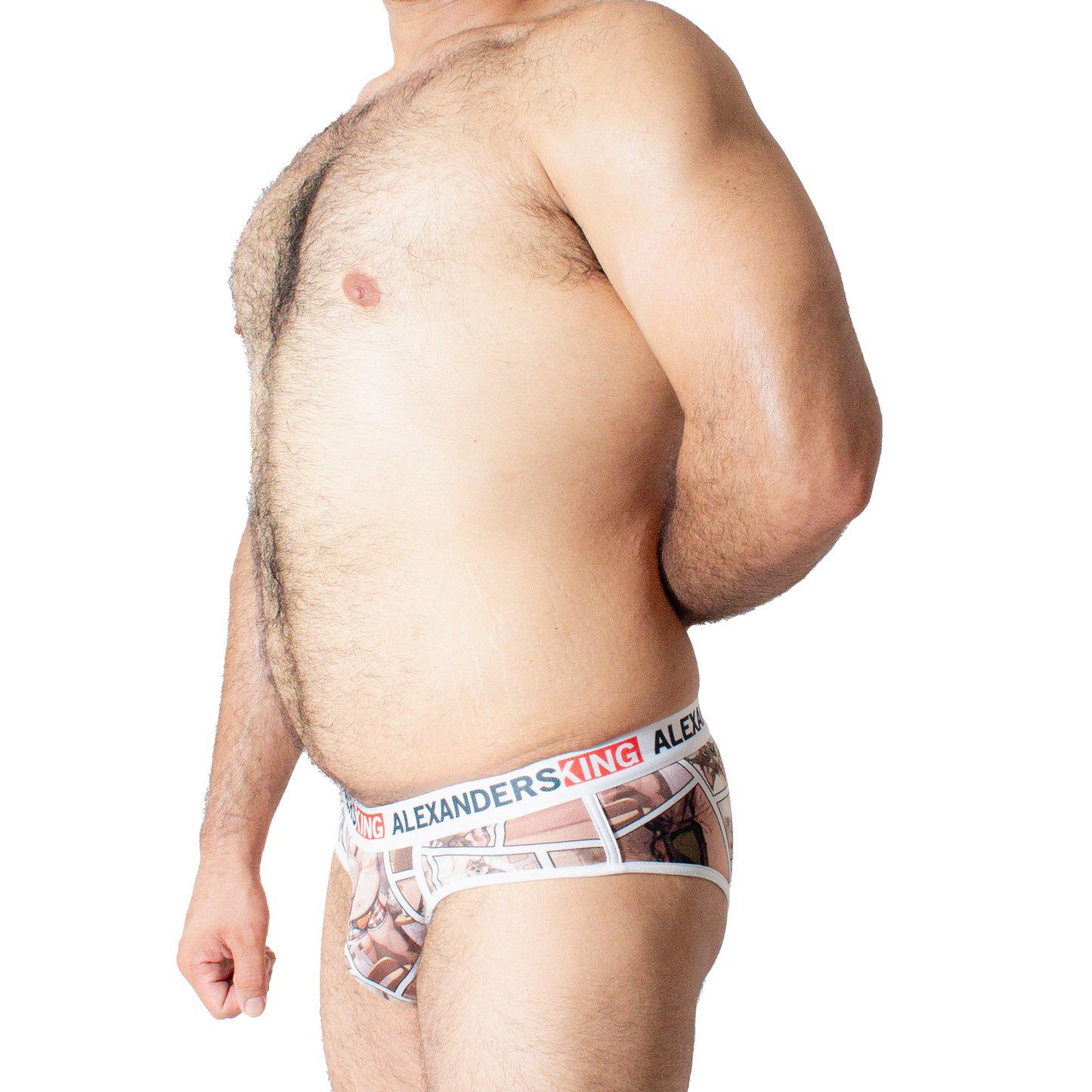 tp0410 Brief Cosy Wolf estampado de lobo tranquilo furroween skinint
