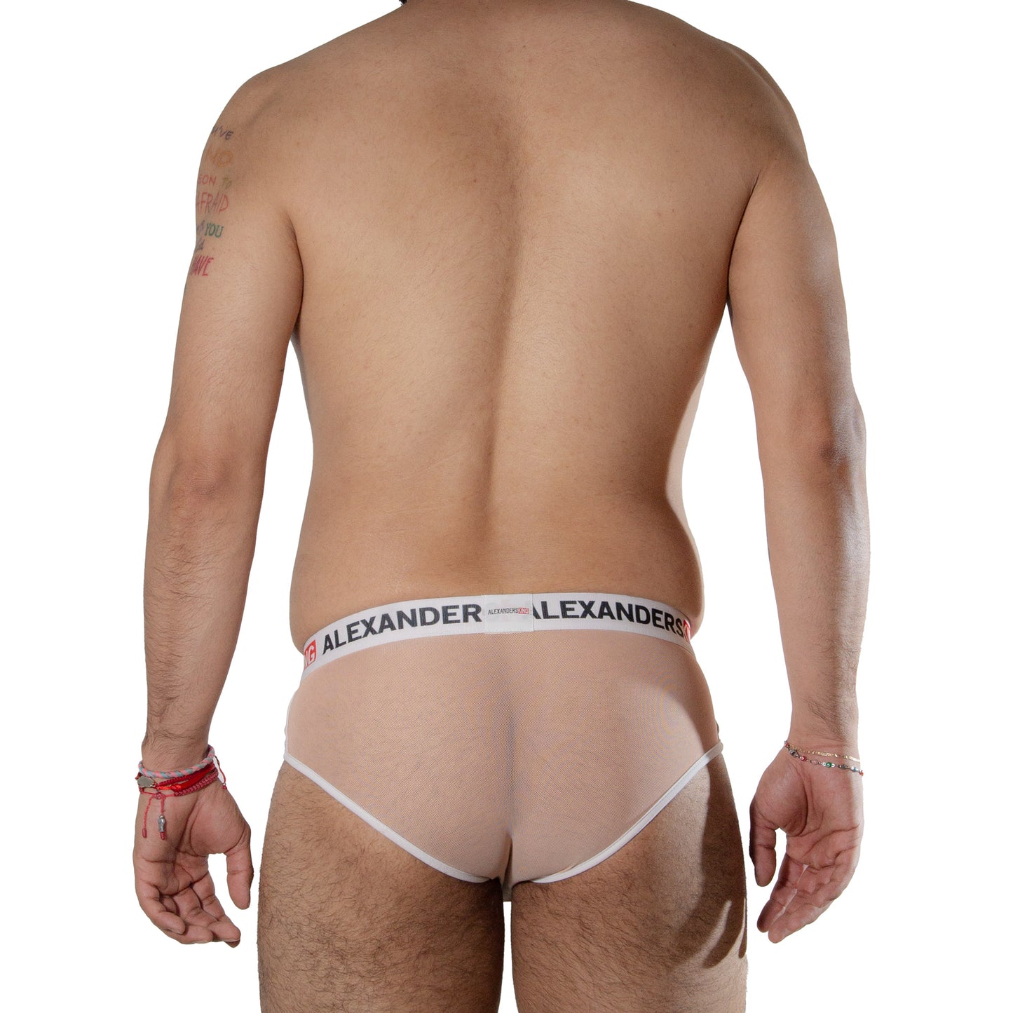 TP0419 brief mesh nude concha nude bies blanco