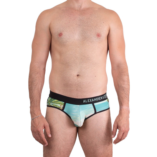 TP0446 Brief estampado Tulum Ruina y Mar