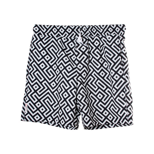 TS0021 Short Twist Tulum figuras geometricas negro y blanco