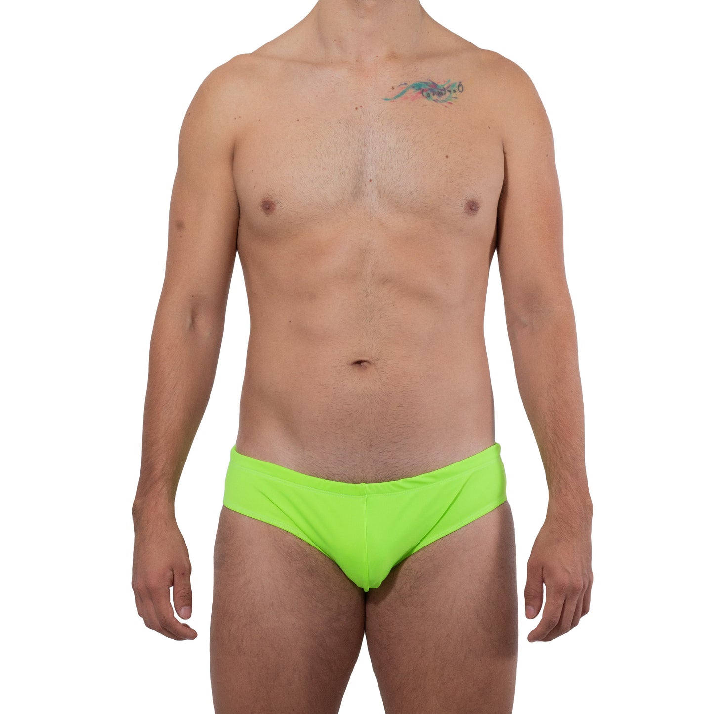 AC0019 Neon Green Brief Swimsuit 
