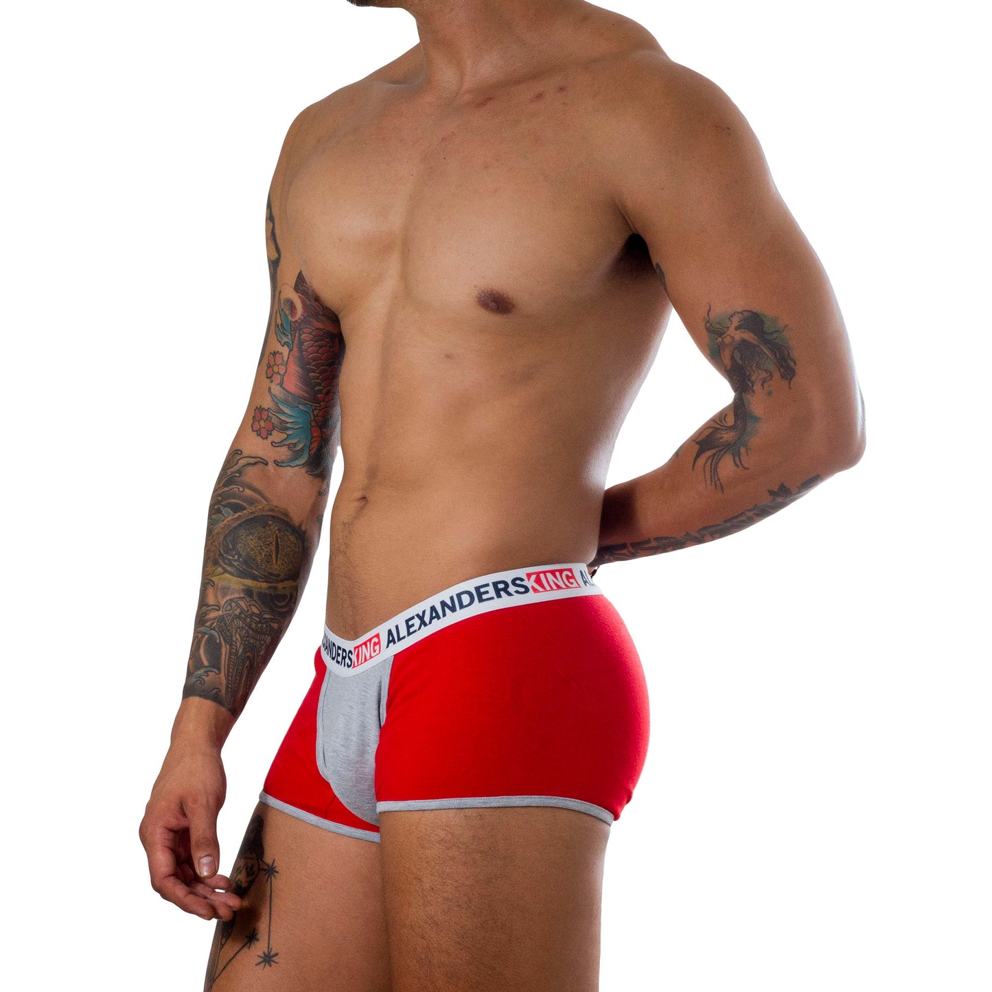 BB0004 Boxer Belfast Red Contrast