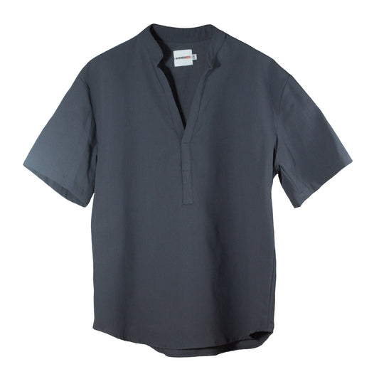 CC0004 Camisa Casual Cuello Mao manta gris manga corta