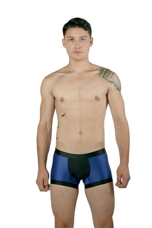 CA0004 - Traje de Baño Short Azul Rey/Negro - AlexandersKing Underwear